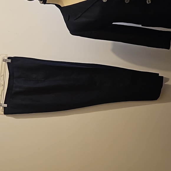 Talbot's Women's 2pc Navy Blue Pant Suit Matching Set Size 6/10 #W-739 - Picture 7 of 16